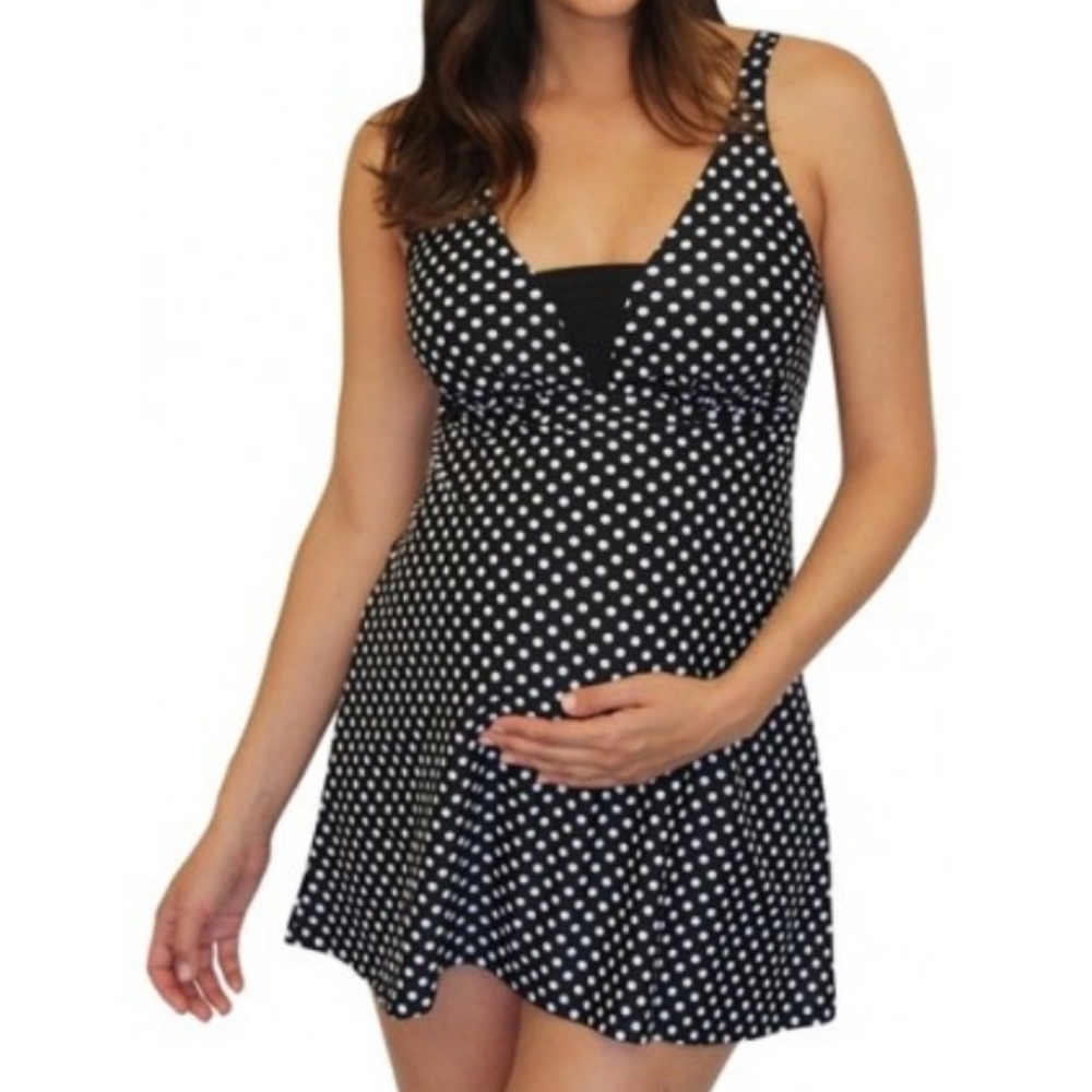 Mermaid Maternity "Dresskini" Swim Top Sz Large